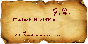 Fleisch Miklós névjegykártya