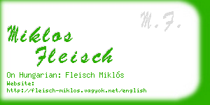 miklos fleisch business card